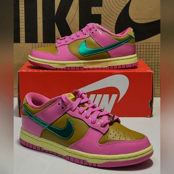 🐢 Nike Dunk Low Parris Goebel Pink Multi-Color FN2721-600 - Picture 6 of 6